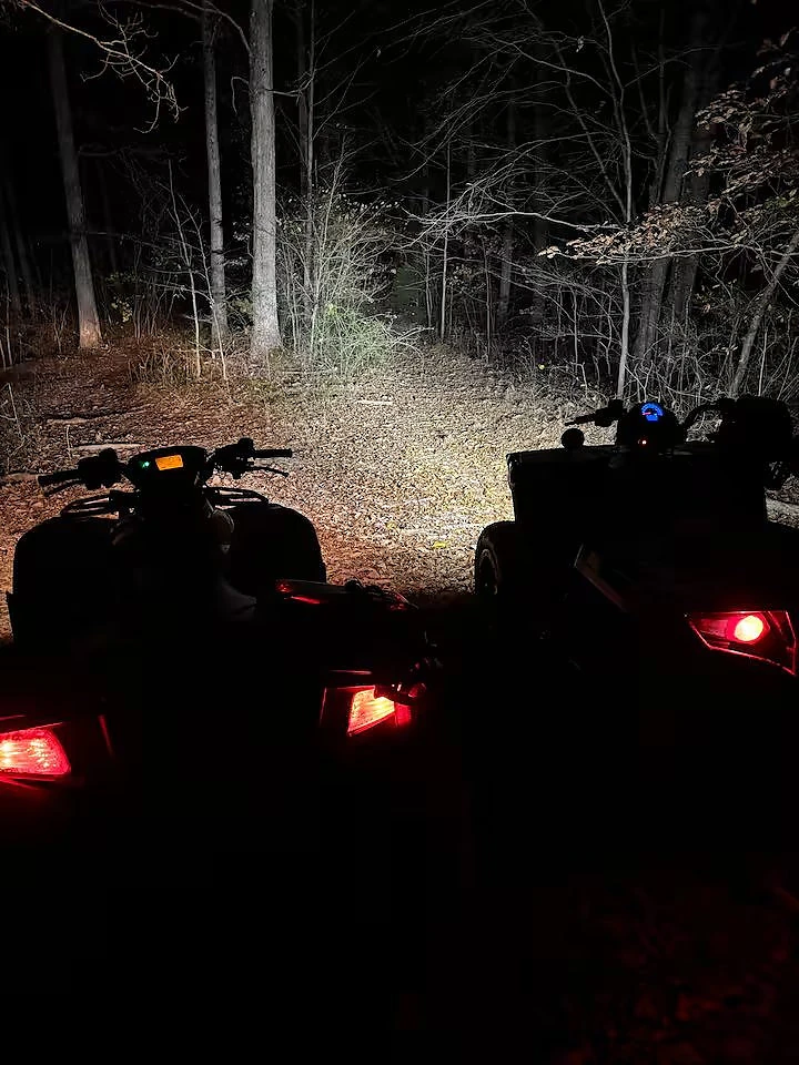 Creek and rocky ground along the Moto Supreme trail system