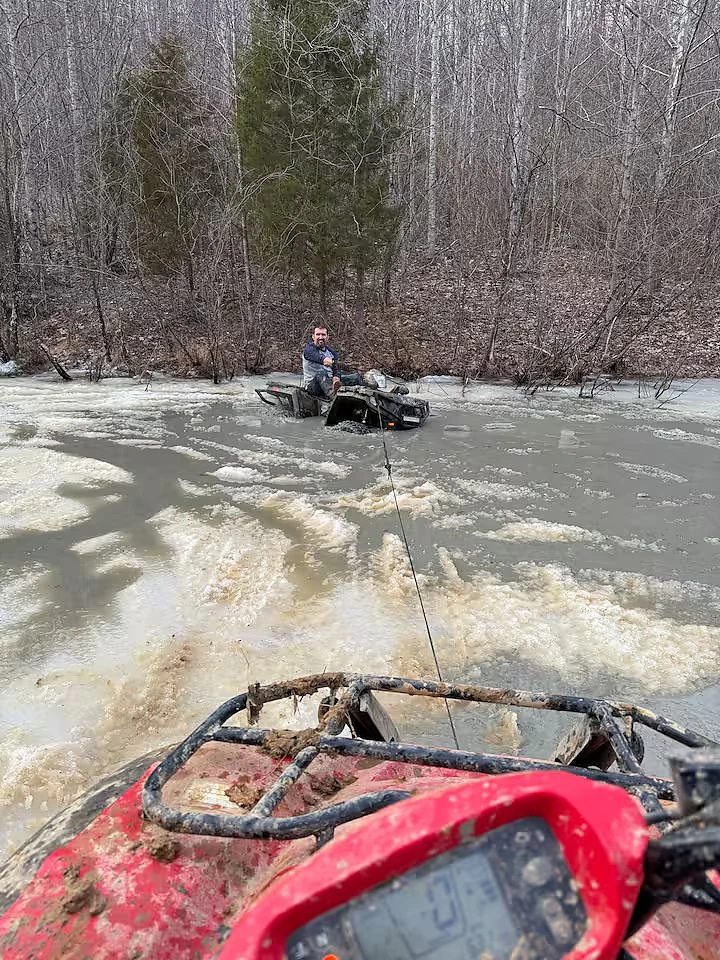 Wooded riding trail on the 174-acre Moto Supreme property